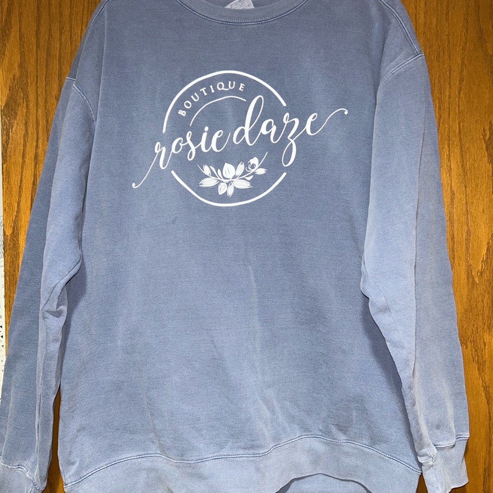 Blue Crew Neck Sweater
